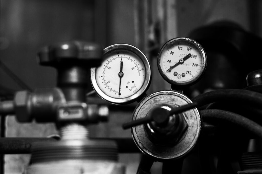 Manometro per controllare la pressione della caldaia
